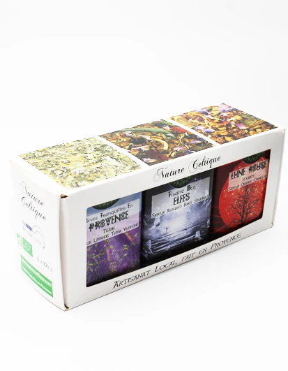 Coffret de tisanes de la marque Nature Celtique. Idée cadeau pour la fête des mères. 